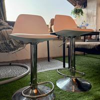 sgabelli moderni bianchi simil pelle