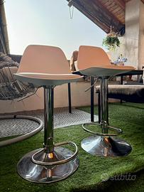 sgabelli moderni bianchi simil pelle