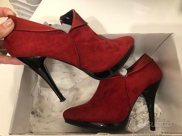 Tronchetto in velluto rosso 37