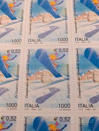 Foglio 50 Francobolli Campionato Del Mondo Di Snow