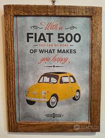 targa in legno cartello cornice noce