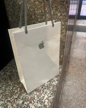 Sacchetto carta shopping bag Apple piccolo