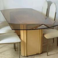 Tavolo da pranzo Alain Delon + 8 sedie modernariat