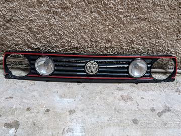 Mascherina VW Golf 2 II GTI 4 fari + 2 fari rosso