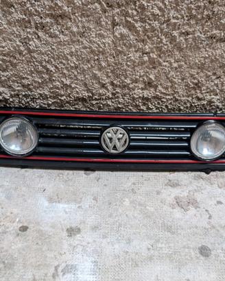 Mascherina VW Golf 2 II GTI 4 fari + 2 fari rosso