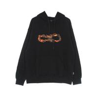 Propaganda Felpa Logo Fire Hoodie Black