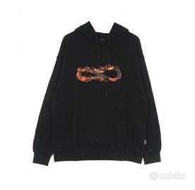 Propaganda Felpa Logo Fire Hoodie Black