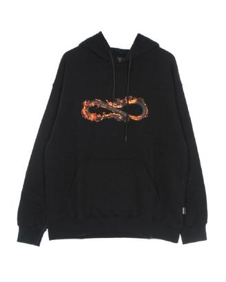 Propaganda Felpa Logo Fire Hoodie Black