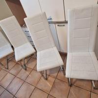 4 sedie in semipelle 