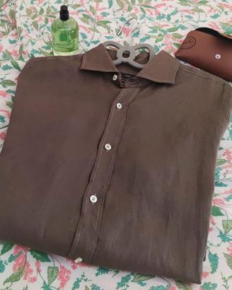 Camicia Uomo Lino Verde LIU JO - Taglia 39 - Nuova