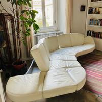 Divano Edra ‘Flap’ in pelle bianca