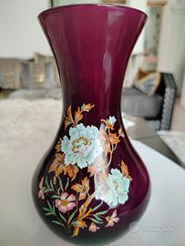 Splendido Vaso Vintage in Vetro Incamiciato Murano