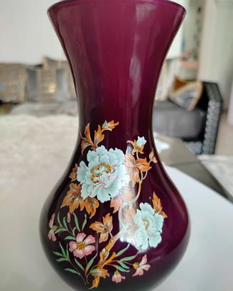 Splendido Vaso Vintage in Vetro Incamiciato Murano