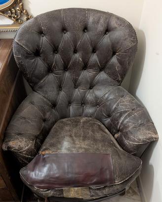 poltrona pelle vintage  come da foto