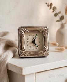 orologio sveglia argento 