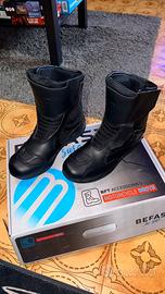 Stivali moto pelle neri BeFast 45 con protezione