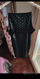 vestito stile velluto con brillanti 