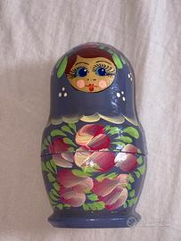 Matrioska russa in legno dipinta a mano - 5 pezzi