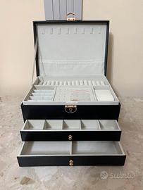 Portagioie / Organizer Gioielli 3 Strati Nero 