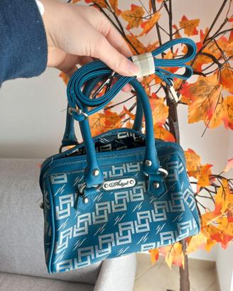 Borsetta Artigli blu e argento con tracolla