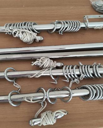 Bastoni per tende in acciaio con scorrimento a 