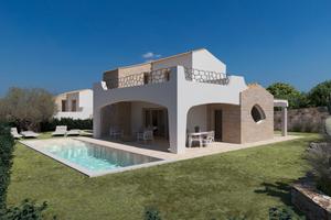 Villa singola in San Teodoro, piscina e vista mare