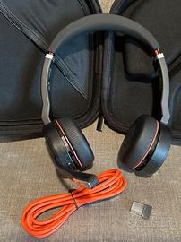 Cuffia wireless Jabra Evolve 75 con dongle Link370