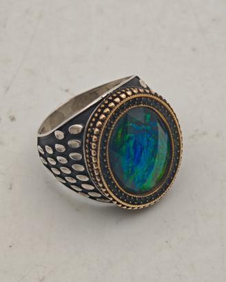 Anello Uomo Argento 925 Chevalier Pietra Cangiante