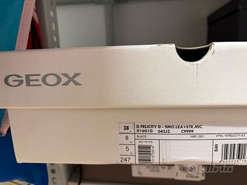 Stivali Geox alti da donna in vera pelle nera