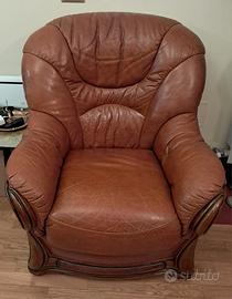 MARCA VAMA  2 DIVANI LETTO+ POLTRONA in vera pelle