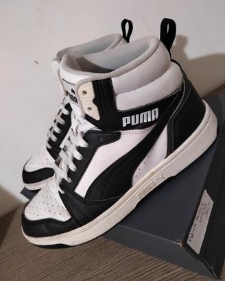 Puma Rebound V6 Mid Jr – Bianco/Nero – Taglia 38.5