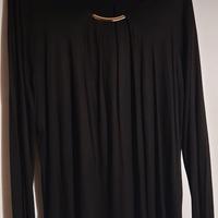 Blusa nera maniche lunghe taglia 46 