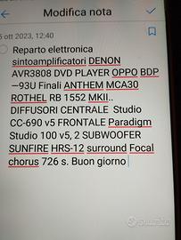 impianto home theater 