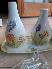 Set olio e aceto con vassoio THUN - NUOVO 