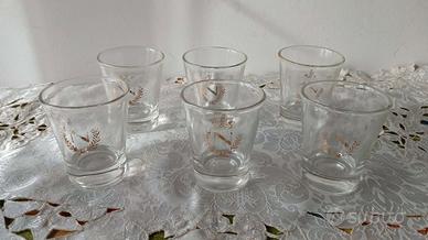 Lotto 6 bicchieri liquore