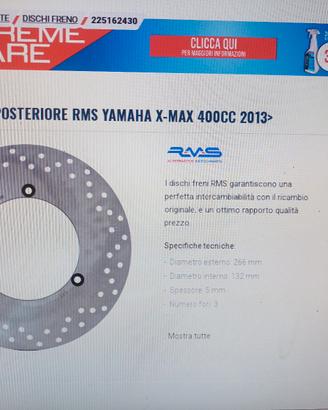 disco posteriore Yamaha xmax 400