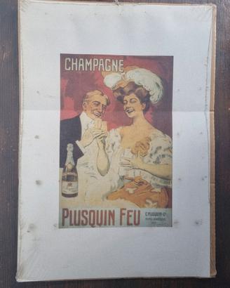 Stampa Vintage Pubblicita' Art Nouveau Belle Epoqu