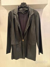 Giacca ecopelle nera