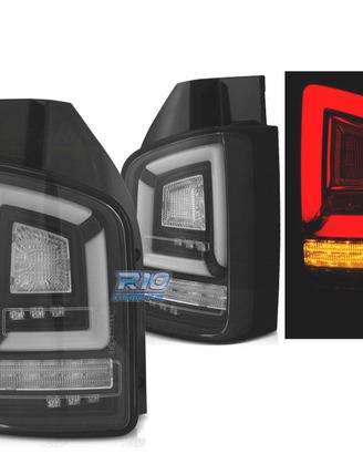FANALI PER VOLKSWAGEN VW T5 10-15 NERI FULL LED DI