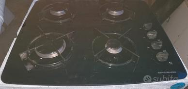 Piano cottura 4 fuochi Nardi vetro nero 