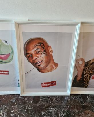 3 poster delle campagne pubblicitarie SUPREME