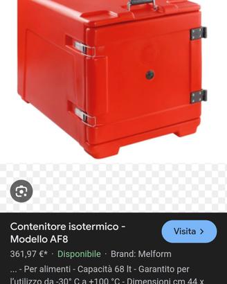 Contenitore isotermico - Marca Melform caldo fredd