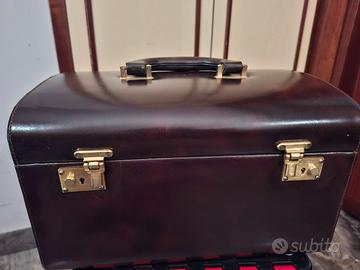 Beauty case in pelle da donna