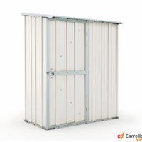 Casetta da giardino box in Acciaio 155x100 bianco