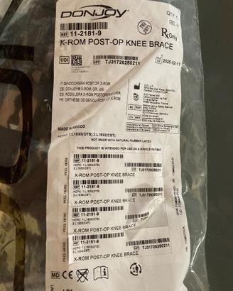 Tutore  post operatorio X Rom per legamenti tibia