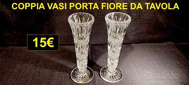 COPPIA CALICI VASO FIORI DA TAVOLA