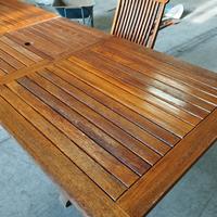 tavolo in teak allungabile e 10 sedie