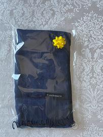 Sciarpa pashmina blu scuro NUOVA