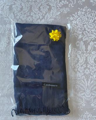 Sciarpa pashmina blu scuro NUOVA