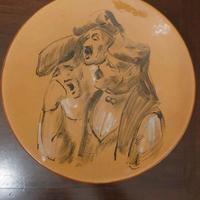 Piatto sardo Antonio Corriga Oristano ceramica